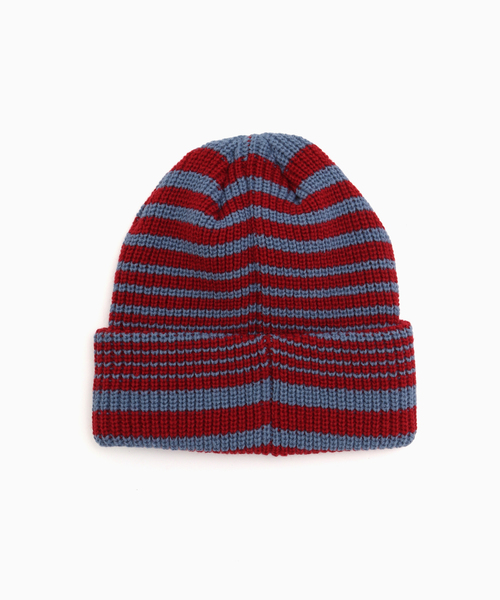 POP TRADING COMPANY(ポップトレーディングカンパニー)の「POP TRADING COMPANY / ポップトレーディングカンパニー striped beanie(ニットキャップ/ビーニー・メンズ・ブルー系その他・FREE)」の2枚目の写真