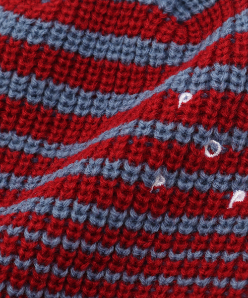 POP TRADING COMPANY(ポップトレーディングカンパニー)の「POP TRADING COMPANY / ポップトレーディングカンパニー striped beanie(ニットキャップ/ビーニー・メンズ・ブルー系その他・FREE)」の3枚目の写真