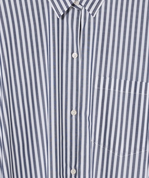 BARNYARDSTORM（バンヤードストーム）の「BARNYARDSTORM / ストライプシャツワンピース / ハンドウォッシャブル（ワンピース・レディース・ブラック系その他/ブルー系その他・FREE）」の12枚目の写真