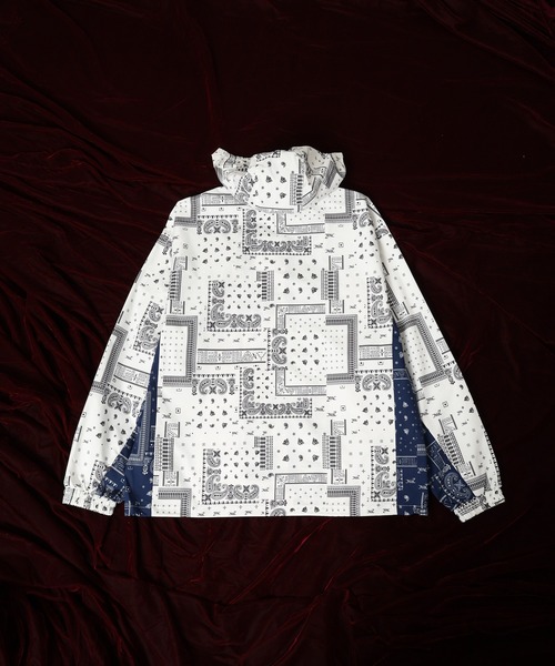 FILA HERITAGE(フィラヘリテージ)の「FILA HERITAGE TRACK TOP ペイズリートラックトップ(ナイロンジャケット・メンズ・ネイビー/ホワイト・XL/L/M)」の10枚目の写真