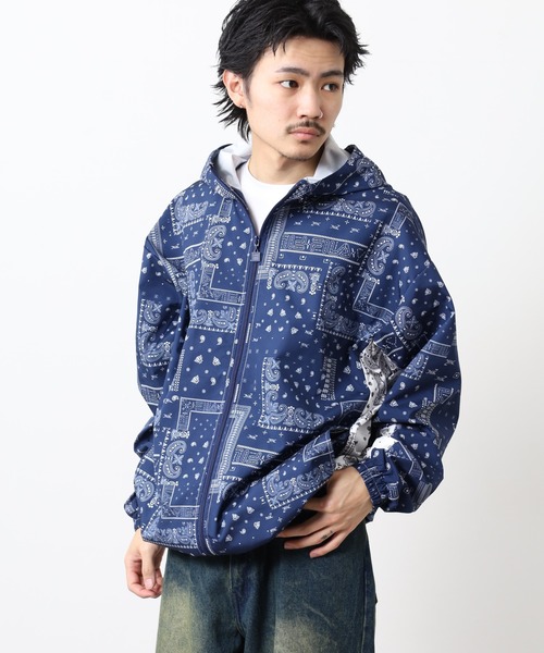 FILA HERITAGE(フィラヘリテージ)の「FILA HERITAGE TRACK TOP ペイズリートラックトップ(ナイロンジャケット・メンズ・ネイビー/ホワイト・XL/L/M)」の16枚目の写真