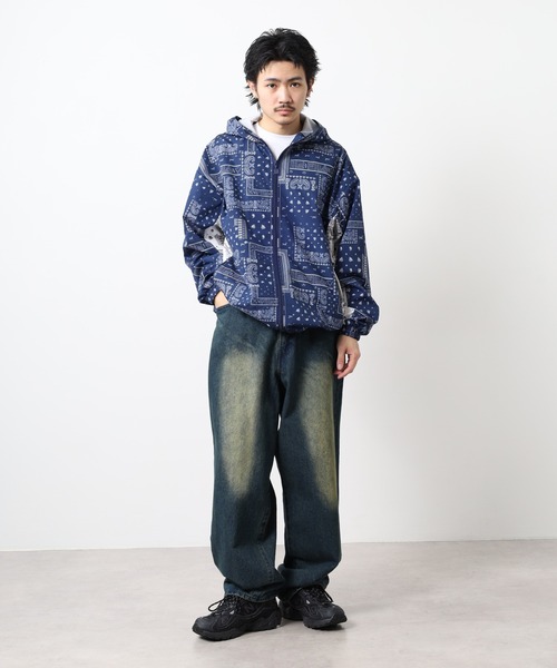 FILA HERITAGE(フィラヘリテージ)の「FILA HERITAGE TRACK TOP ペイズリートラックトップ(ナイロンジャケット・メンズ・ネイビー/ホワイト・XL/L/M)」の17枚目の写真