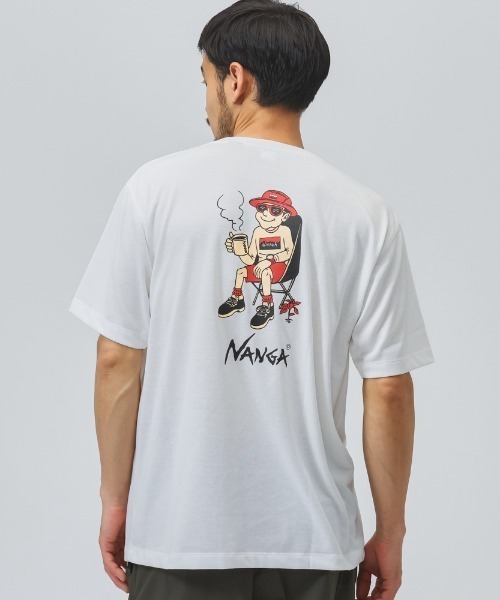 NANGA（ナンガ）の「【別注】ナンガ NANGA NANGA Camp Coffee 限定コラボ（Tシャツ/カットソー・メンズ・ホワイト/ベージュ/ブラック・M/L/LL）」の2枚目の写真