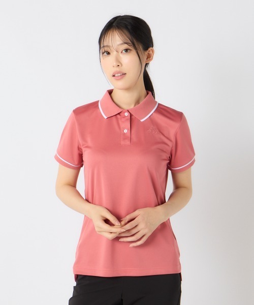 Kappa(カッパ)の「【Kappa/カッパ】レディースポロシャツ ゴルフ(シャツ/ブラウス・レディース・ホワイト/ピンク/ネイビー/ブラック・LARGE/MEDIUM/SMALL)」の4枚目の写真