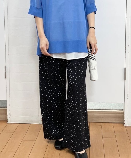 NAVY(ネイビー)の「SARARI イージーワイドパンツ 接触冷感機能付きのTPUクールドライ素材(その他パンツ・キッズ・ミント/ブラック/サックスブルー・130cm/140cm/150cm/160cm)」の17枚目の写真
