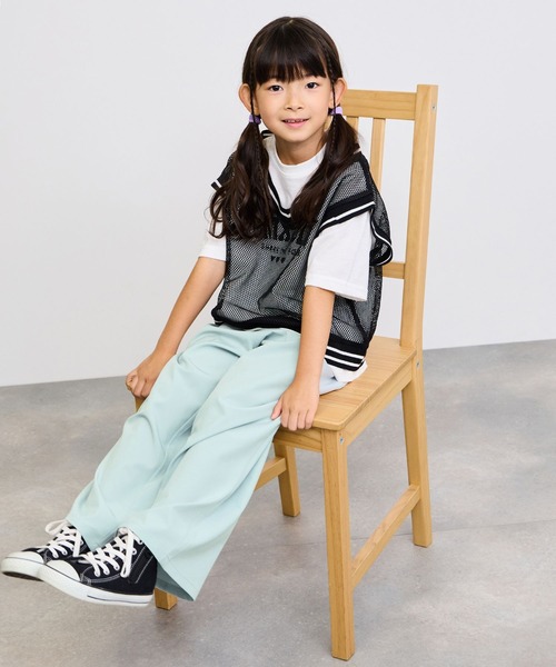 NAVY(ネイビー)の「SARARI イージーワイドパンツ 接触冷感機能付きのTPUクールドライ素材(その他パンツ・キッズ・ミント/ブラック/サックスブルー・130cm/140cm/150cm/160cm)」の20枚目の写真