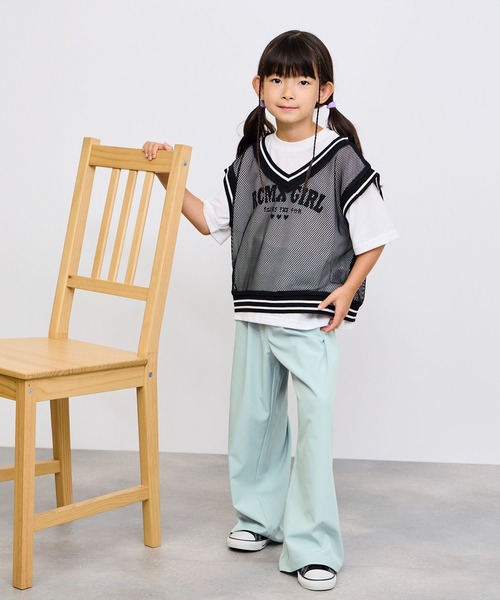 NAVY(ネイビー)の「SARARI イージーワイドパンツ 接触冷感機能付きのTPUクールドライ素材(その他パンツ・キッズ・ミント/ブラック/サックスブルー・130cm/140cm/150cm/160cm)」の21枚目の写真
