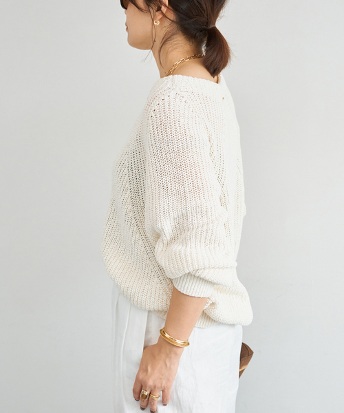 Deuxieme Classe Lily Linen アゼプルオーバー Lily Linen アゼ プルオーバー（ニット/セーター）｜Deuxieme Classe