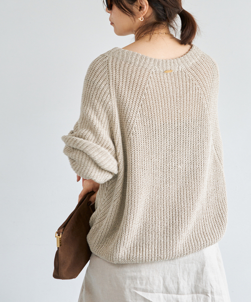 Lily Linen アゼ プルオーバー　ドゥーズィエムクラス　2026 SS Lily Linen アゼ プルオーバー（ニット/セーター）｜Deuxieme Classe