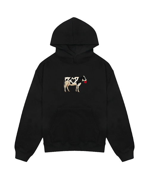 ARIGHTANGLE(アライトアングル)の「MILK COW HOODIE (2 COLOR)(パーカー・レディース・ホワイト/ブラック・FREE)」の3枚目の写真