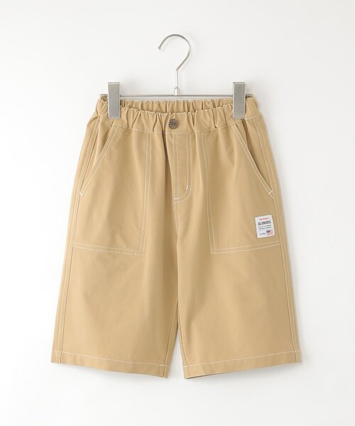 ikka(イッカ)の「さらっとイージーハーフパンツ(120~160cm)(その他パンツ・キッズ・ベージュ/セージグリーン・130/160/120)」の1枚目の写真