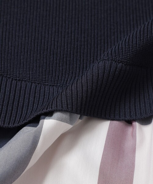 BLUE LABEL CRESTBRIDGE(ブルーレーベルクレストブリッジ)の「【WEB限定】クレストブリッジチェックニットコンビドレス(ワンピース・レディース・パープル系その他4/ブルー系その他2・38/36)」の15枚目の写真