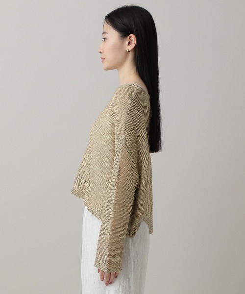 A part by(アパートバイ)の「【UVカット】メッシュニットプルオーバー(ニット/セーター・レディース・ベージュ/グリーン/オフホワイト/ライトグレー・FREE)」の9枚目の写真