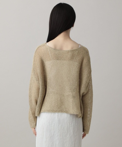 A part by(アパートバイ)の「【UVカット】メッシュニットプルオーバー(ニット/セーター・レディース・ベージュ/グリーン/オフホワイト/ライトグレー・FREE)」の10枚目の写真