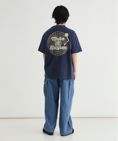 BACK NUMBER(バックナンバー)の「BACK NUMBER(バックナンバー)ミュージックロゴTシャツ(Tシャツ/カットソー・メンズ・ネイビー/ダークグレー/ホワイト・S/M/L/XL)」の7枚目の写真