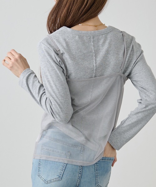 DAYRA(デイラ)の「ソリッドカラー ラウンドネック ベーシック 長袖 プルオーバー(Tシャツ/カットソー・レディース・ベージュ/チャコールグレー/ホワイト/ブラック/グレー・FREE)」の20枚目の写真