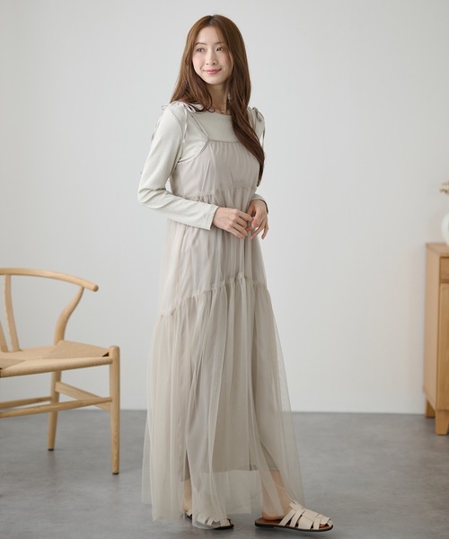 DAYRA(デイラ)の「ソリッドカラー ラウンドネック ベーシック 長袖 プルオーバー(Tシャツ/カットソー・レディース・ベージュ/チャコールグレー/ホワイト/ブラック/グレー・FREE)」の21枚目の写真