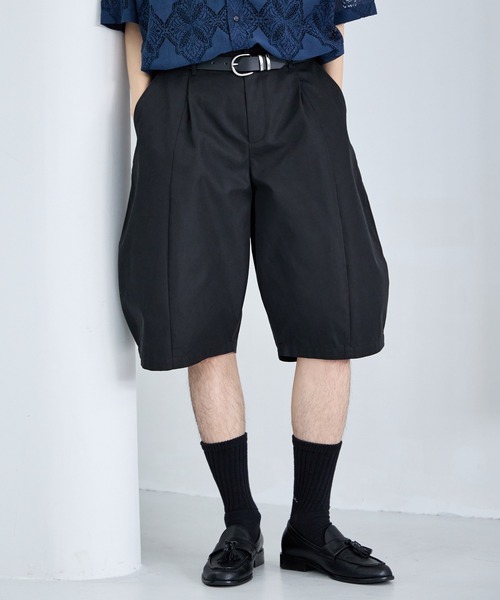 RAGEBLUE（レイジブルー）の「Chino Barrel Half Pants/CHINOカーブハーフパンツ（チノパンツ・メンズ・ブラック/ホワイト・MEDIUM/LARGE）」の2枚目の写真