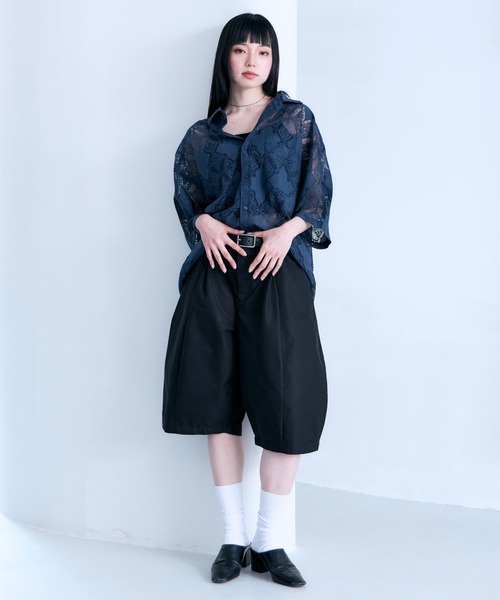 RAGEBLUE（レイジブルー）の「Chino Barrel Half Pants/CHINOカーブハーフパンツ（チノパンツ・メンズ・ブラック/ホワイト・MEDIUM/LARGE）」の13枚目の写真