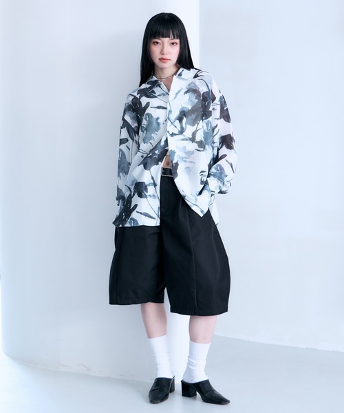 RAGEBLUE（レイジブルー）の「Chino Barrel Half Pants/CHINOカーブハーフパンツ（チノパンツ・メンズ・ブラック/ホワイト・MEDIUM/LARGE）」の12枚目の写真