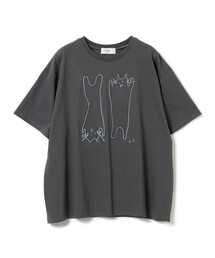 BEAMS HEART | アートネコ 刺繍 Tシャツ(Tシャツ/カットソー)