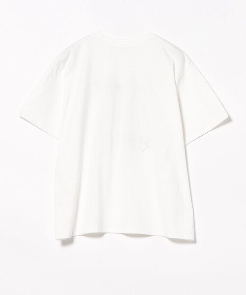 BEAMS HEART(ビームスハート)の「アートネコ 刺繍 Tシャツ(Tシャツ/カットソー・レディース・オフホワイト/チャコールグレー/ライトグレー・FREE)」の6枚目の写真