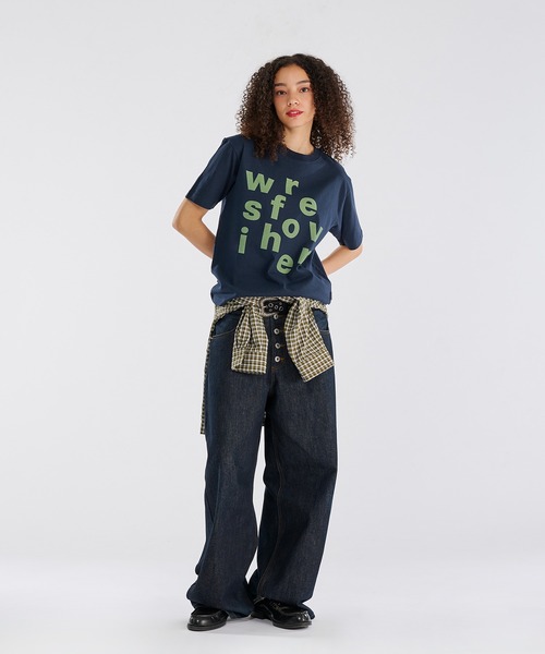 WISH FOR EVER(ウィッシュフォーエバー)の「【 4color / 3size 】RANDOM LOGO GRAPHIC T/ランダムロゴグラフィックT(Tシャツ/カットソー・メンズ・ネイビー/イエロー/ブラウン/ピンク・SMALL/MEDIUM/LARGE)」の15枚目の写真