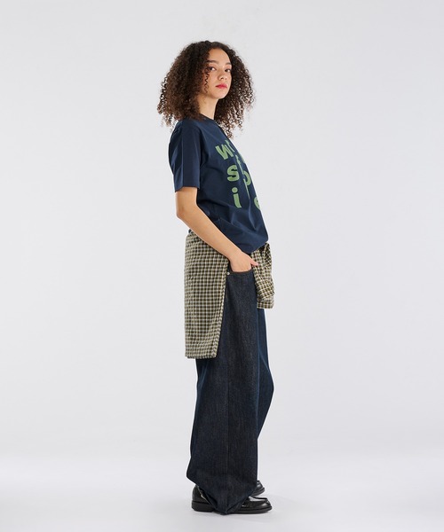 WISH FOR EVER(ウィッシュフォーエバー)の「【 4color / 3size 】RANDOM LOGO GRAPHIC T/ランダムロゴグラフィックT(Tシャツ/カットソー・メンズ・ネイビー/イエロー/ブラウン/ピンク・SMALL/MEDIUM/LARGE)」の16枚目の写真