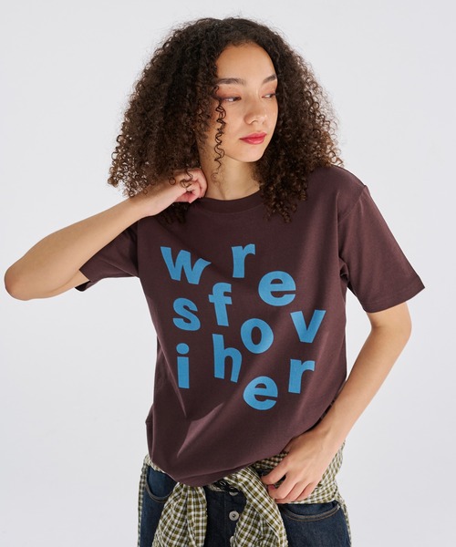 WISH FOR EVER(ウィッシュフォーエバー)の「【 4color / 3size 】RANDOM LOGO GRAPHIC T/ランダムロゴグラフィックT(Tシャツ/カットソー・メンズ・ネイビー/イエロー/ブラウン/ピンク・SMALL/MEDIUM/LARGE)」の13枚目の写真