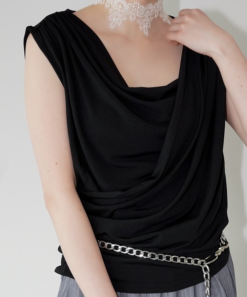 chuclla（チュクラ）の「ドレープオフショルダートップス chw26s226（Tシャツ/カットソー・レディース・ホワイト/ブラック・FREE）」の11枚目の写真