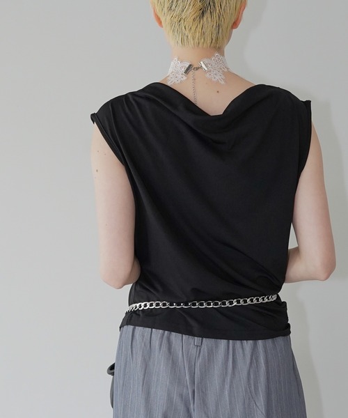 chuclla（チュクラ）の「ドレープオフショルダートップス chw26s226（Tシャツ/カットソー・レディース・ホワイト/ブラック・FREE）」の15枚目の写真