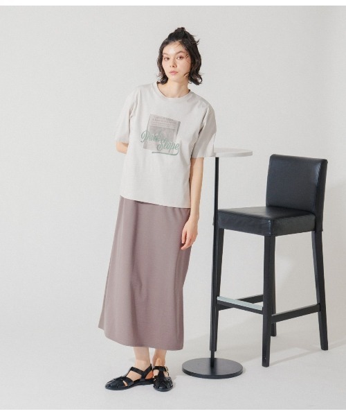 Park Slope NEWYORKER（パークスロープニューヨーカー）の「【滑らかな肌触り・着回し】NEWS PAPER グラフィックTシャツ（Tシャツ/カットソー・レディース・アイボリー・M/L）」の11枚目の写真