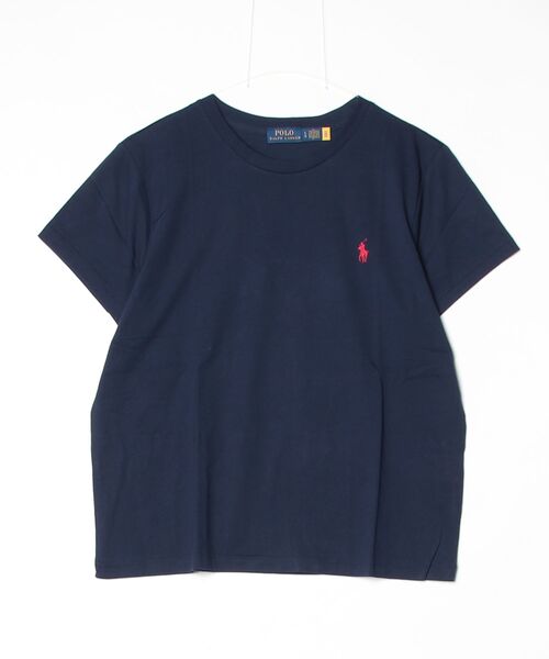 POLO RALPH LAUREN(ポロ ラルフ ローレン)の「クラシック フィット コットン ジャージー クルーネック Tシャツ(Tシャツ/カットソー・レディース・ネイビー系1・M/S/XS/XL/L)」の3枚目の写真