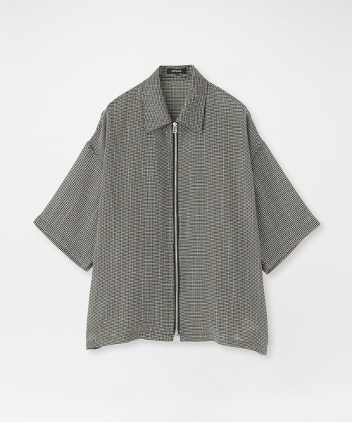 LOVELESS(ラブレス)の「カラミジップショートスリーブシャツ(シャツ/ブラウス・メンズ・ブラック/グレー系その他・M/L)」の2枚目の写真