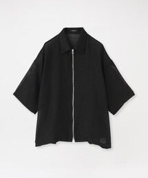 カラミジップショートスリーブシャツ
