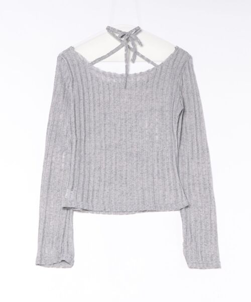 Never mind the XU / Chikashitsu+(ネバーマインド ザ エックスユー / チカシツプラス)の「【nmtc+】sheer summer knit / 【エヌエムティーシープラス】シアーメッシュサマーニット(Tシャツ/カットソー・レディース・グレー/ホワイト/ブラック・ONE SIZE)」の4枚目の写真