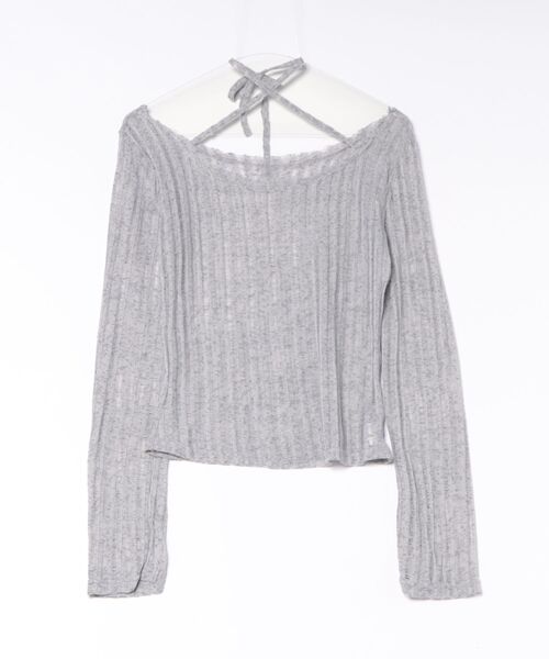 Never mind the XU / Chikashitsu+(ネバーマインド ザ エックスユー / チカシツプラス)の「【nmtc+】sheer summer knit / 【エヌエムティーシープラス】シアーメッシュサマーニット(Tシャツ/カットソー・レディース・グレー/ホワイト/ブラック・ONE SIZE)」の10枚目の写真