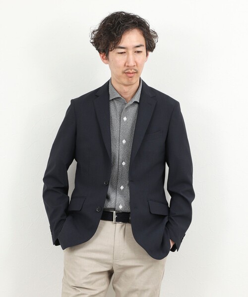 NOLLEY’S（ノーリーズ）の「《ビジカジ対応》リンクス イタリアンカラー半袖シャツ 26SS（シャツ/ブラウス・メンズ・ネイビー/ホワイト/ダークグリーン/グレー・S/M/L/XL）」の12枚目の写真