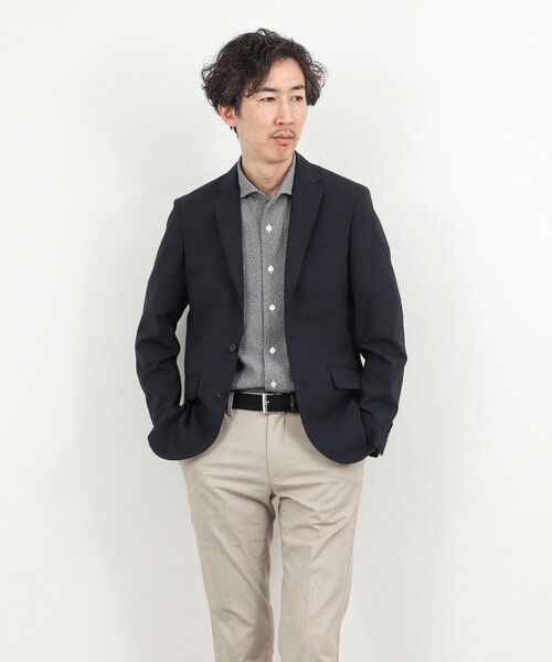 NOLLEY’S（ノーリーズ）の「《ビジカジ対応》リンクス イタリアンカラー半袖シャツ 26SS（シャツ/ブラウス・メンズ・ネイビー/ホワイト/ダークグリーン/グレー・S/M/L/XL）」の13枚目の写真