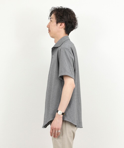 NOLLEY’S（ノーリーズ）の「《ビジカジ対応》リンクス イタリアンカラー半袖シャツ 26SS（シャツ/ブラウス・メンズ・ネイビー/ホワイト/ダークグリーン/グレー・S/M/L/XL）」の18枚目の写真