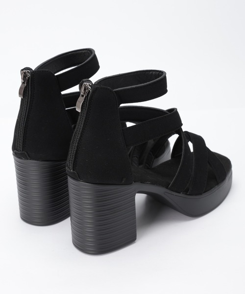Lace Ladies(レースレディース)の「ソリッドカラー グラディエーター風 クロス ストラップ サンダル(サンダル・レディース・ブラック/ブラウン・23cm/23.5cm/24cm/24.5cm/25cm)」の19枚目の写真