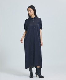 からみ織シャツワンピース