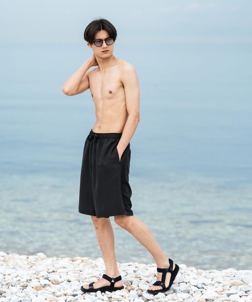 Rocky Monroe(ロッキーモンロー)の「水陸両用 耐塩素加工スイムワイドイージーショートパンツ 海パン 水着(水着・メンズ・ブラウン系/ブラック/チャコール/ベージュ/グレー系/パープル・M/XL/L)」の15枚目の写真
