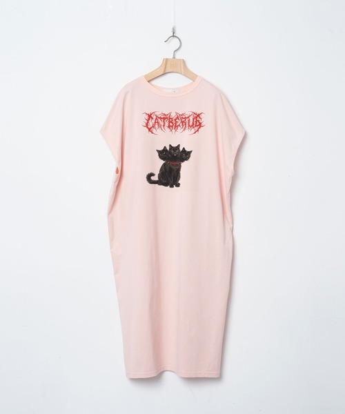 bedsidedrama(ベットサイドドラマ)の「BEDSIDEDRAMA/ベッドサイドドラマ/CATBERUS Dress Tee(Tシャツ/カットソー・レディース・ホワイト/ブラック/ピンク・2)」の10枚目の写真