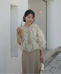 LE'RURE（リルアー）の「Fluffy tulle tops（その他トップス）」