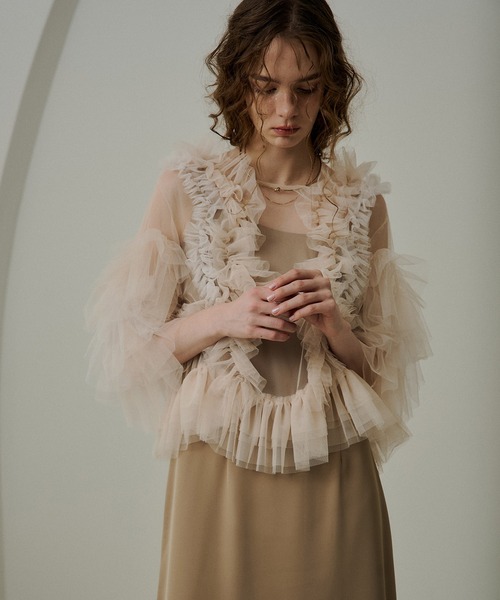 Fluffy tulle tops（その他トップス）｜LE'RURE（リルアー）の