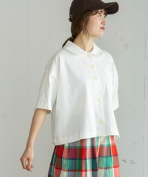 POU DOU DOU（プードゥドゥ）の「衿つき羽織りトップス（Tシャツ/カットソー）」
