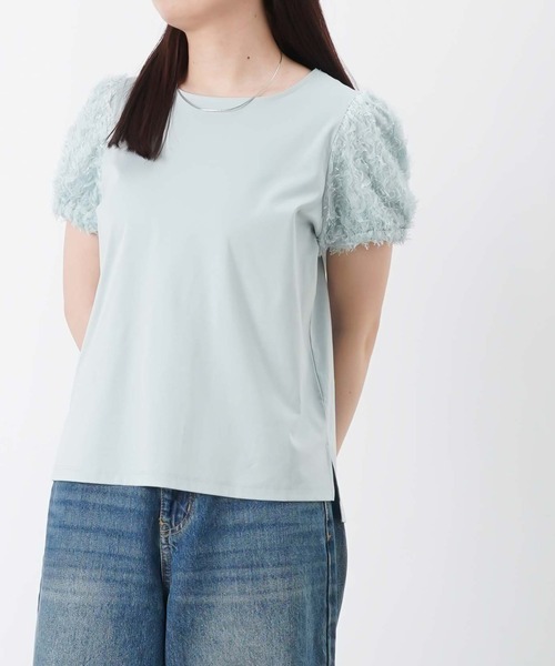 LUCA/LADY LUCK LUCA（ルカ/レディラックルカ）の「LC/LLL テープ刺繍パフプルオーバー（Tシャツ/カットソー・レディース・オフホワイト/ライトブルー/ベージュ・FREE）」の18枚目の写真