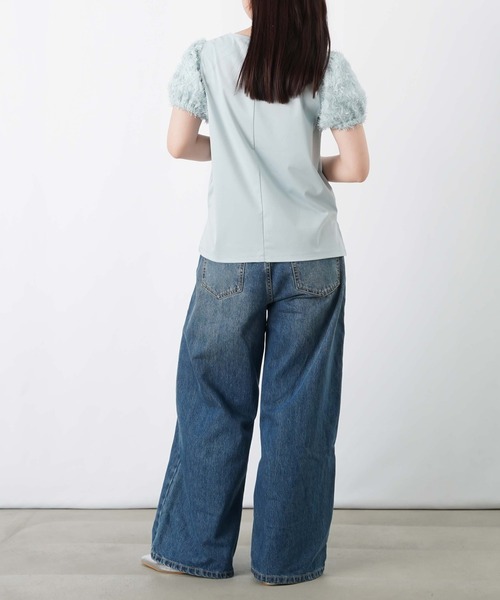 LUCA/LADY LUCK LUCA（ルカ/レディラックルカ）の「LC/LLL テープ刺繍パフプルオーバー（Tシャツ/カットソー・レディース・オフホワイト/ライトブルー/ベージュ・FREE）」の21枚目の写真