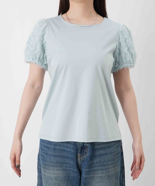 LUCA/LADY LUCK LUCA(ルカ/レディラックルカ)の「LC/LLL テープ刺繍パフプルオーバー(Tシャツ/カットソー・レディース・オフホワイト/ライトブルー/ベージュ・FREE)」の19枚目の写真
